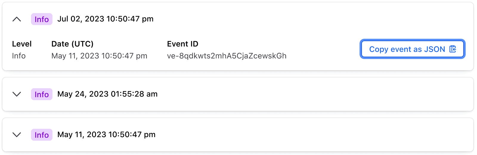 Keyboard accordion navigation example